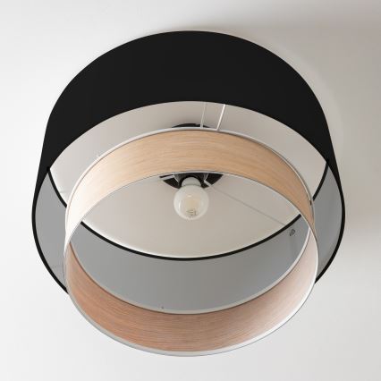 Brilagi - LED накладная люстра CERIA 1xE27/40W/230V, диаметр 50 см, чёрный/бежевый
