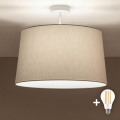 Brilagi - LED накладная люстра CERIA 1xE27/60W/230V, диаметр 45 см, белый/серый
