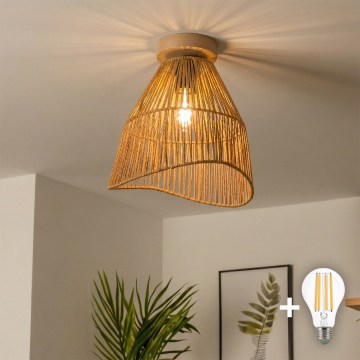 Brilagi - LED-накладная люстра CERIA BOHO 1xE27/40W/230V, диаметр 30 см, коричневый/дуб