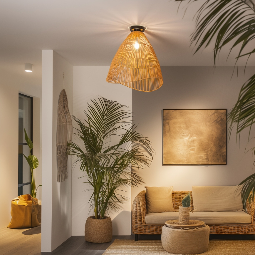 Brilagi - LED накладная люстра CERIA BOHO 1xE27/40W/230V, диаметр 50 см, коричневый