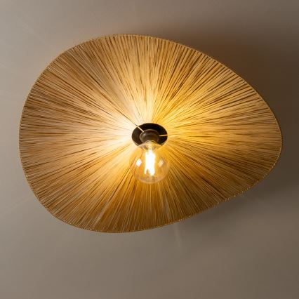 Brilagi - LED накладная люстра CERIA BOHO 1xE27/40W/230V, диаметр 80 см, рафия