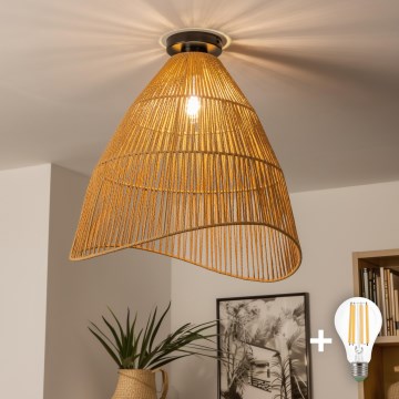 Brilagi - LED накладная люстра CERIA BOHO 1xE27/40W/230V Ø 70 см коричневая
