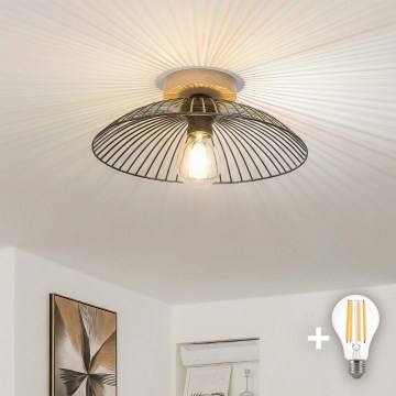 Brilagi - LED накладная люстра CERIA WIRE 1xE27/40W/230V диаметр 26 см черный/дуб