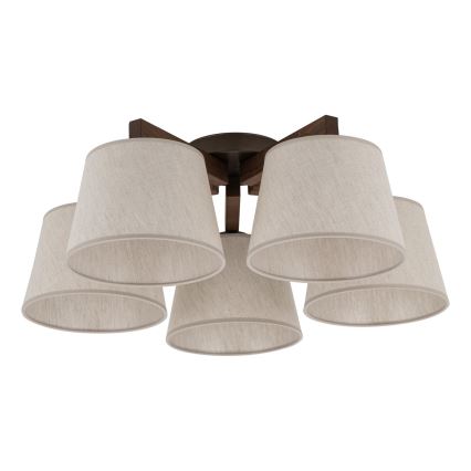 BRILAGI - LED Накладная люстра LATTE 5xE27/15W/230V сосна/кремовая