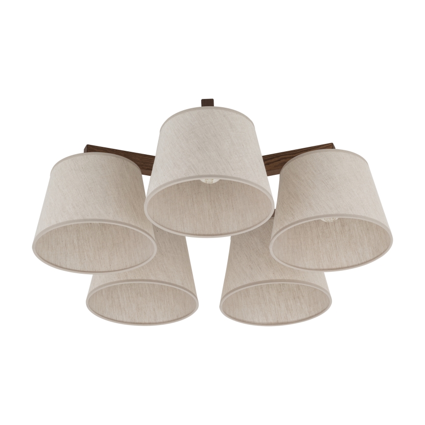 BRILAGI - LED Накладная люстра LATTE 5xE27/15W/230V сосна/кремовая