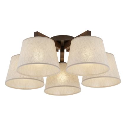 BRILAGI - LED Накладная люстра LATTE 5xE27/15W/230V сосна/кремовая
