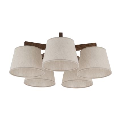 BRILAGI - LED Накладная люстра LATTE 5xE27/15W/230V сосна/кремовая