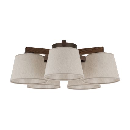 BRILAGI - LED Накладная люстра LATTE 5xE27/15W/230V сосна/кремовая