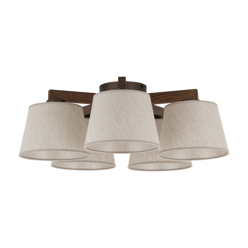BRILAGI - LED Накладная люстра LATTE 5xE27/15W/230V сосна/кремовая