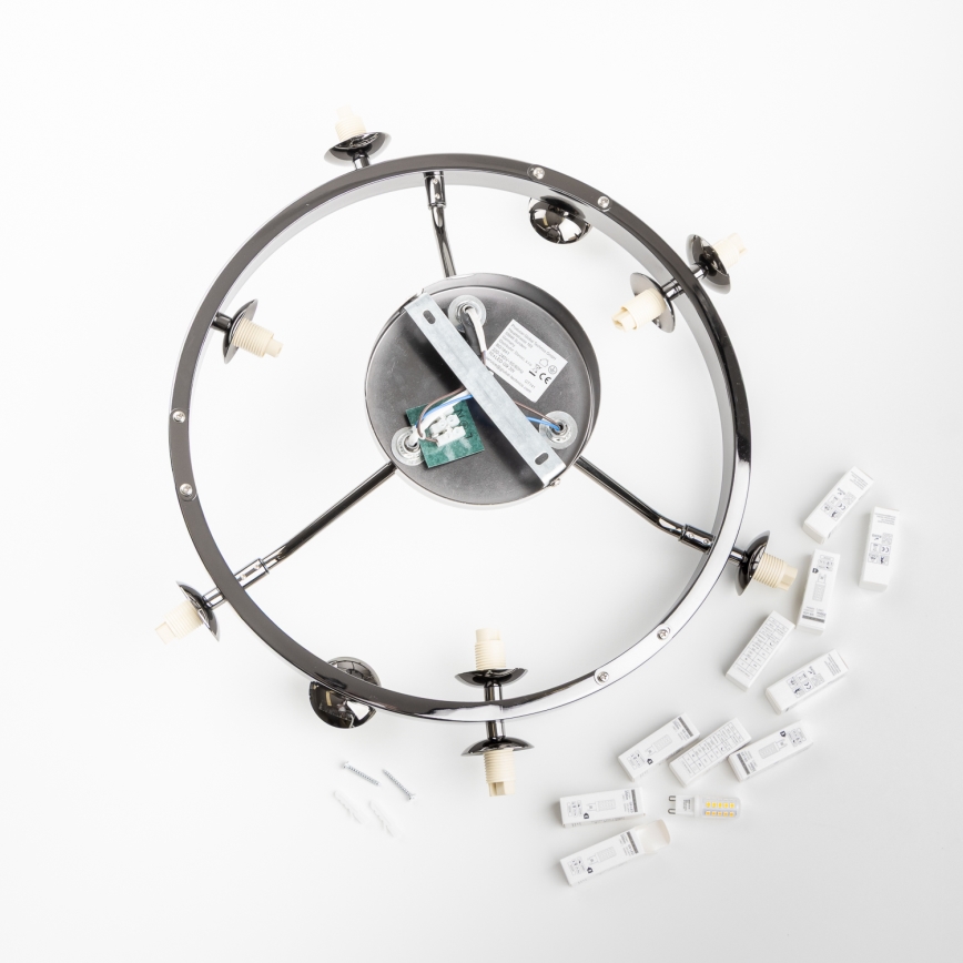 Brilagi - LED накладная люстра MILLA 10xG9/3W/230V черный хром/дымчатый