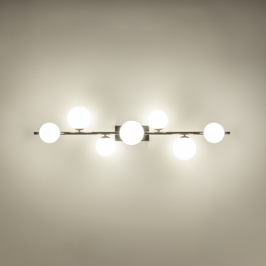 Brilagi - LED накладная люстра MILLA 7xG9/3W/230V черный хром/белая