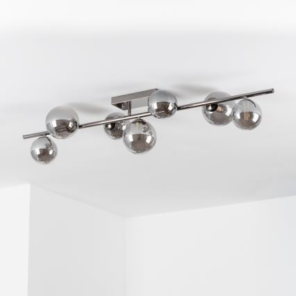 Brilagi - LED накладная люстра MILLA 7xG9/3W/230V черный хром/дымчатый