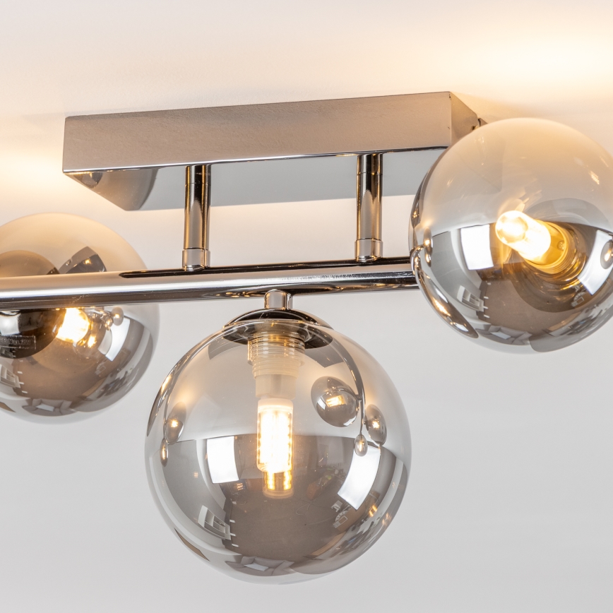 Brilagi - LED накладная люстра MILLA 7xG9/3W/230V черный хром/дымчатый