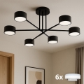 Brilagi - LED накладная люстра MONO 6xGX53/12W/230V čёрный