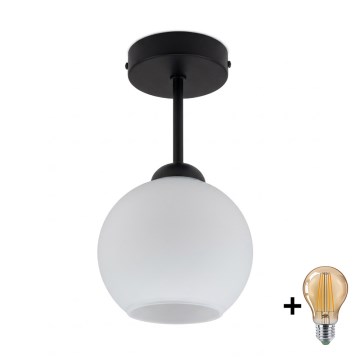 BRILAGI - LED накладная люстра RETRO GLASS 1xE27/60W/230V Ø 15 см чёрный/белый