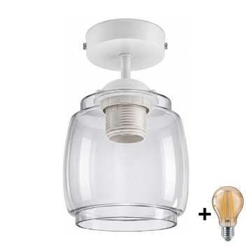 BRILAGI - LED накладная люстра RETRO GLASS 1xE27/60W/230V Ø 26 см белая/дымчато-серая