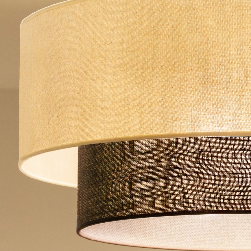 Brilagi - LED накладная люстра в стиле BOHO 3xE27/15W/230V, диаметр 60 см, кремовый/коричневый