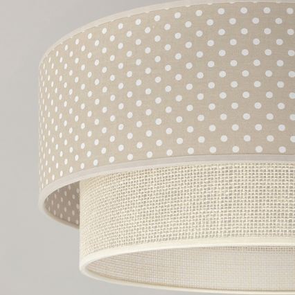 Brilagi - LED накладной потолочный светильник BOHO BOBO 1xE27/60W/230V, диаметр 40 см, узор в горошек, бежевый/кремовый