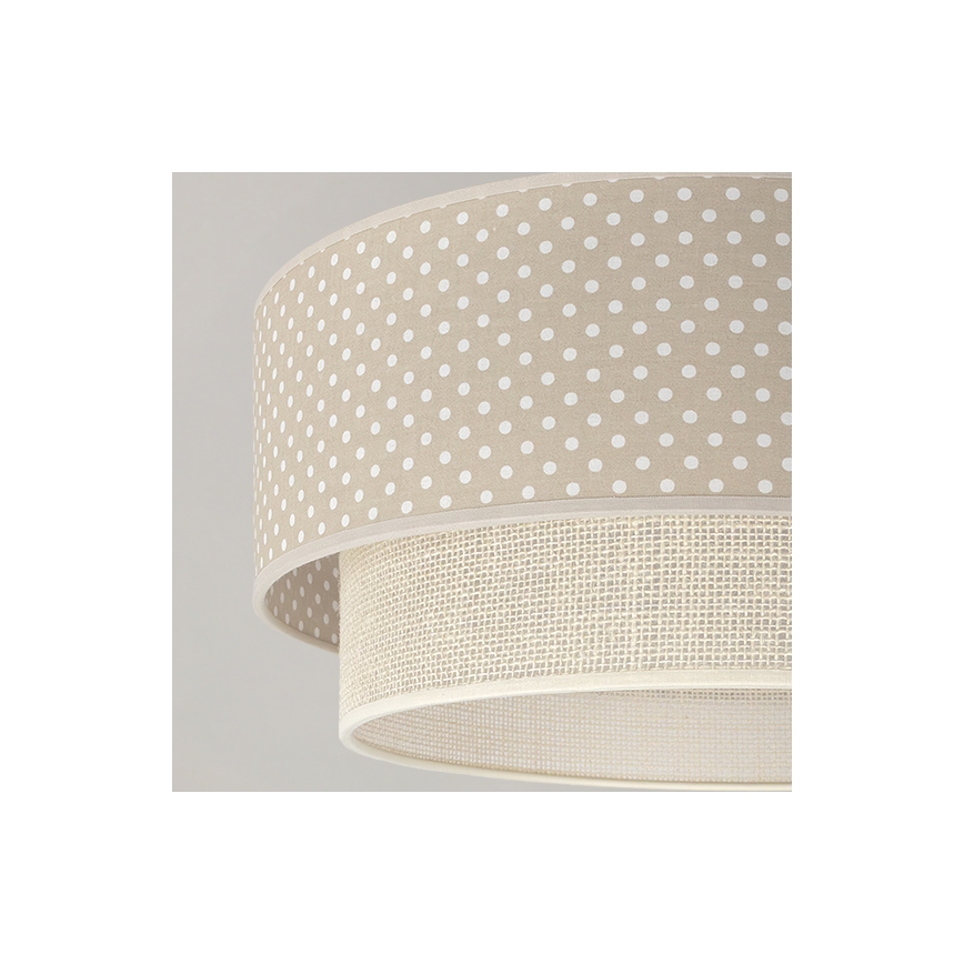 Brilagi - LED накладной потолочный светильник BOHO BOBO 1xE27/60W/230V, диаметр 40 см, узор в горошек, бежевый/кремовый