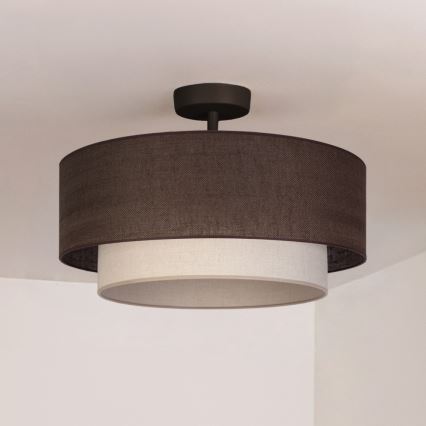 Brilagi - LED накладная потолочная люстра BOHO ECO 1xE27/10W/230V диаметр 40 см коричневый/кремовый