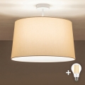Brilagi - LED накладная потолочная люстра CERIA 1xE27/60W/230V диам. 45 см белая/бежевая