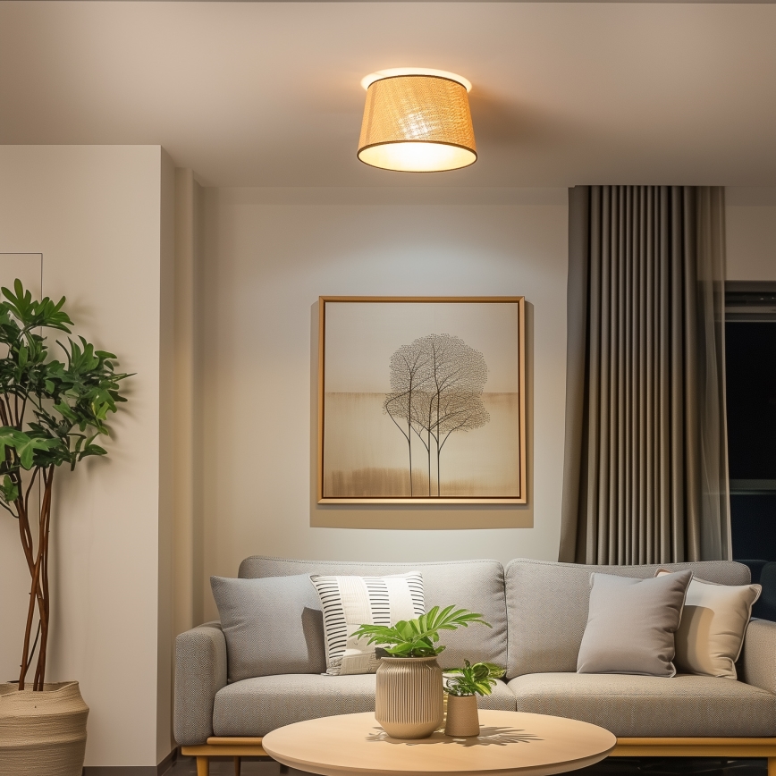 Brilagi - LED накладной потолочный светильник CERIA 1xE27/40W/230V Ø 35 см бежевый