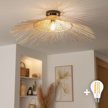 Brilagi - LED накладной потолочный светильник CERIA BOHO 1xE27/40W/230V, диаметр 100 см, бамбук