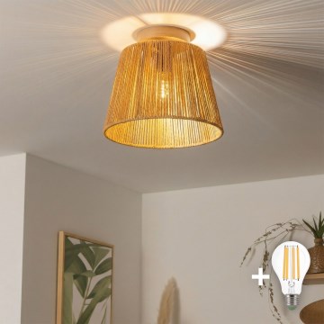 Brilagi - LED-накладной потолочный светильник CERIA BOHO, 1xE27/40W/230V, диаметр 28 см, коричневый/дуб
