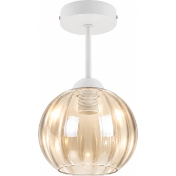 BRILAGI - LED накладной потолочный светильник RETRO GLASS 1xE27/60W/230V Ø 18 см белый/дымчато-бежевый