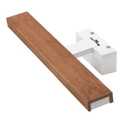 Brilagi - LED-подсветка зеркала для ванной 3 в 1 WOODY MIRROR LED/8W/230V 40 cm IP44 белый/дуб-вишня