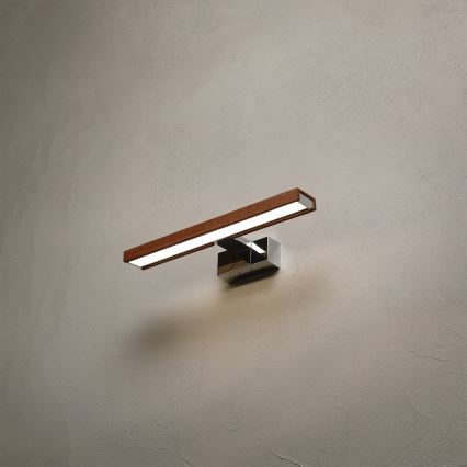 BRILAGI - LED-освещение для зеркала в ванной 3 в 1 WOODY MIRROR LED/8 Вт/230 В 40 см IP44 глянцевый хром/dub vишня