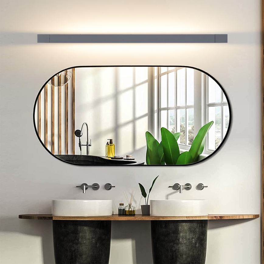 Brilagi - LED-подсветка зеркала для ванной AQUA LINE LED/24W/230V 90 см IP44 антрацит CRI 90