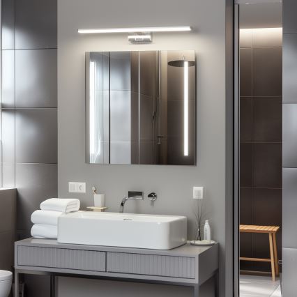 Brilagi - Светодиодное освещение для зеркала в ванной 3 в 1 VESTRA LED/12 Вт/230 В 60 см IP44 глянцевый хром