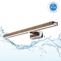 Brilagi - LED-освещение для зеркала ванной WOODY MIRROR 3в1 LED/12W/230V 60 см IP44 глянцевый хром/дуб-орех