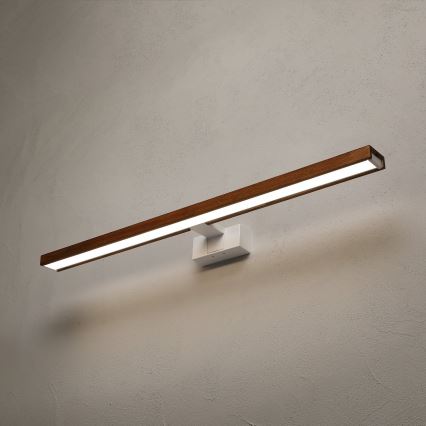 Brilagi - LED-освещение для зеркала в ванную WOODY MIRROR 3-в-1, 15 Вт/230 В, 80 см, IP44, белый/дуб вишня