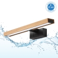 Brilagi - LED-освещение зеркала для ванной 3 в 1 WOODY MIRROR LED/8W/230V IP44 черный/дуб