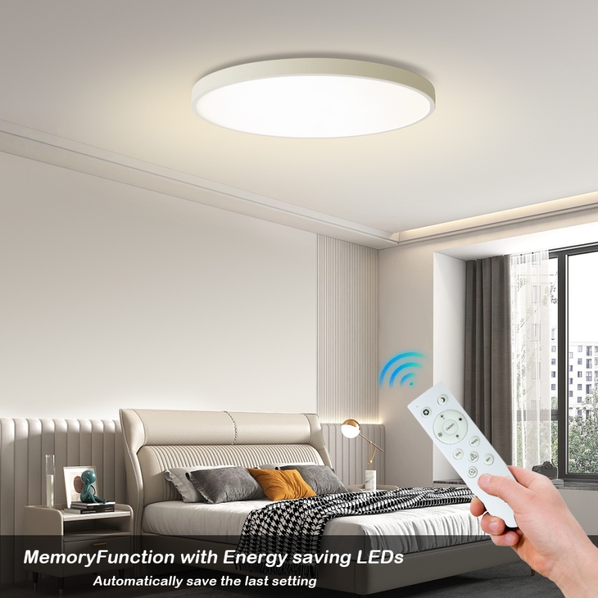 Brilagi - Диммable стельове освітлення POOL SMART LED/100W/230V 3000-6000K діаметр 80 см Wi-Fi Tuya біле + дистанційний пульт