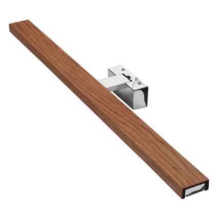 BRILAGI - Світлодіодне освітлення дзеркала для ванної кімнати 3 в 1 WOODY MIRROR LED/15W/230V 80 cm IP44 глянцевий хром/вишневий дуб
