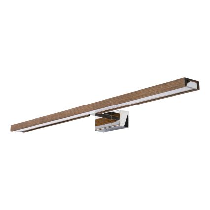 BRILAGI - LED-підсвічування дзеркала для ванної кімнати WOODY MIRROR 3v1 LED/15W/230V 80 cm IP44 глянцевий хром/дуб-горіх