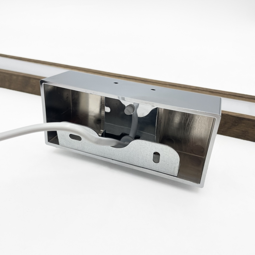 BRILAGI - LED-підсвічування дзеркала для ванної кімнати WOODY MIRROR 3v1 LED/15W/230V 80 cm IP44 глянцевий хром/дуб-горіх
