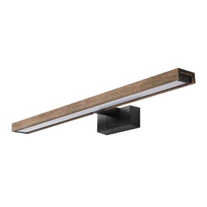 Brilagi - LED-освітлення дзеркала для ванної кімнати 3-в-1 WOODY MIRROR LED/12W/230V IP44 чорний/дуб-горіх