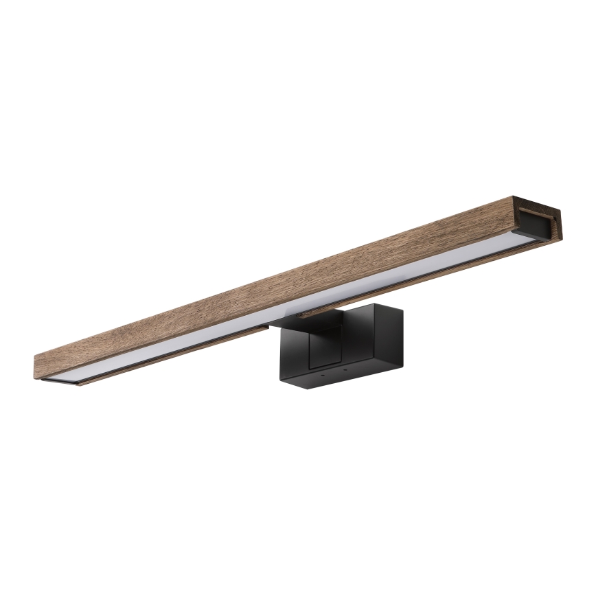 Brilagi - LED-освітлення дзеркала для ванної кімнати 3-в-1 WOODY MIRROR LED/12W/230V IP44 чорний/дуб-горіх