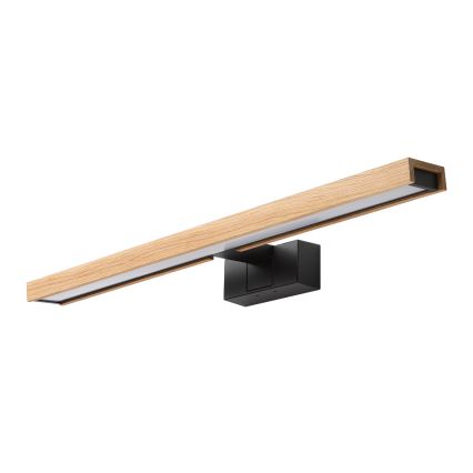 Brilagi - LED-освітлення для дзеркала у ванній кімнаті 3-в-1 WOODY MIRROR LED/12 Вт/230 В 60 см IP44 чорний/дуб