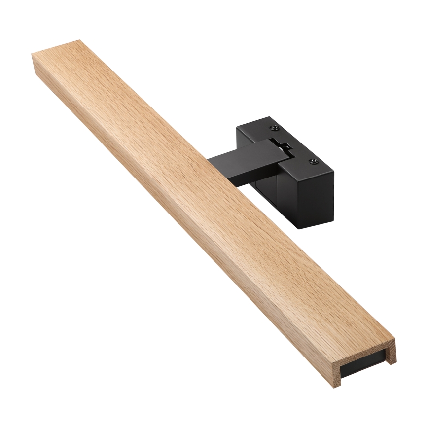 Brilagi - LED-освітлення для дзеркала у ванній кімнаті 3-в-1 WOODY MIRROR LED/12 Вт/230 В 60 см IP44 чорний/дуб