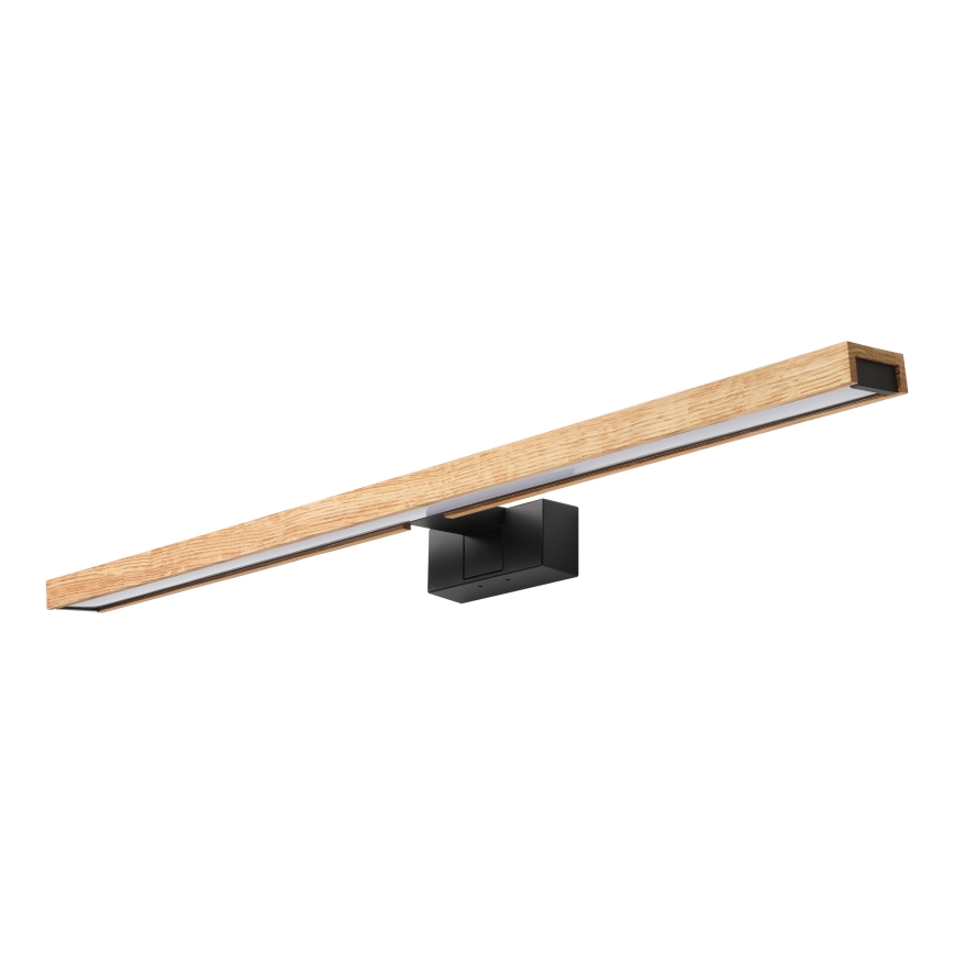 Brilagi - LED-підсвітка дзеркала для ванної кімнати 3-в-1 WOODY MIRROR LED/15W/230V 80 cm IP44 чорний/дуб