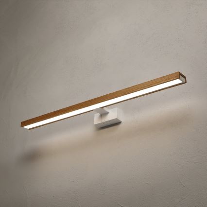 Brilagi - LED-підсвітка дзеркала для ванної 3-в-1 WOODY MIRROR LED/15W/230V 80 cm IP44 білий/дуб