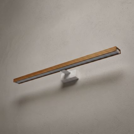 Brilagi - LED-підсвітка дзеркала для ванної 3-в-1 WOODY MIRROR LED/15W/230V 80 cm IP44 білий/дуб