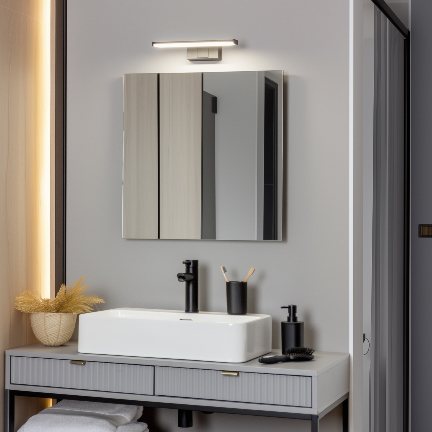 Brilagi - LED-підсвітка дзеркала для ванної кімнати 3 в 1 VESTRA LED/6 Вт/230 В 30 см IP44 чорна