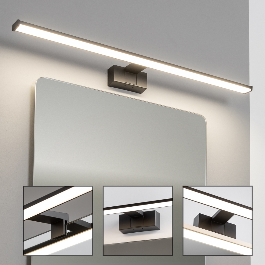 Brilagi - LED-освітлення дзеркала для ванної кімнати 3 в 1 VESTRA LED/15W/230V 80 см IP44 чорний