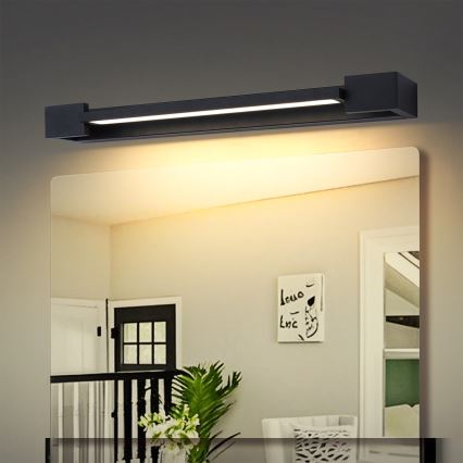 Brilagi - LED-підсвітка дзеркала AQUA LINE LED/12 Вт/230 В 45 см IP44 чорний CRI 90